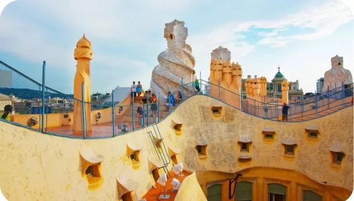 La Pedrera's rooftop